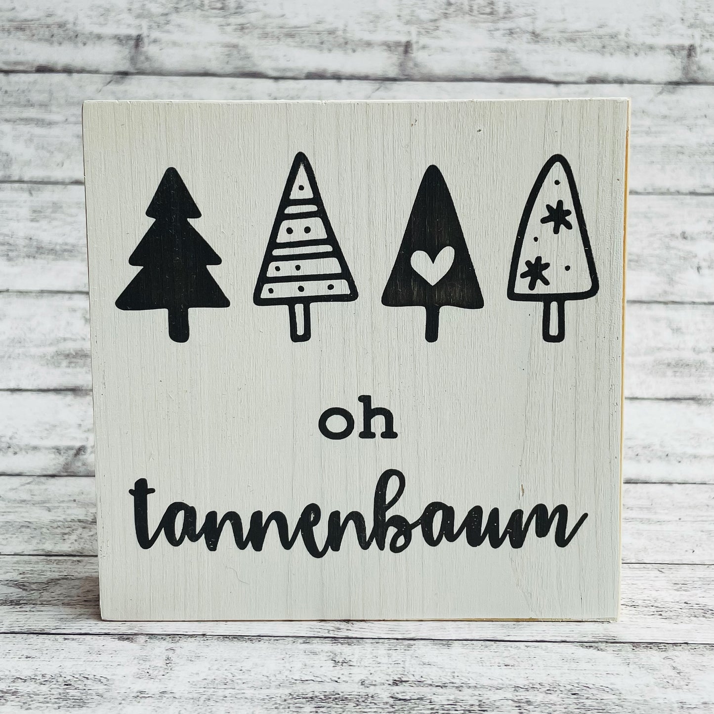 Holzblock - oh Tannenbaum