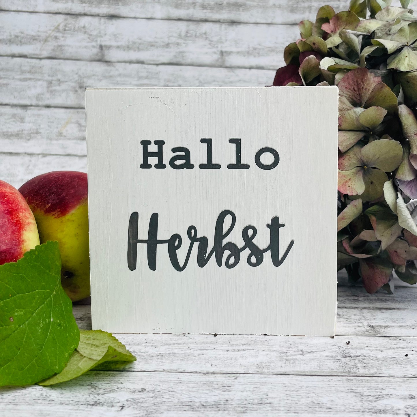 Holzblock - Hallo Herbst