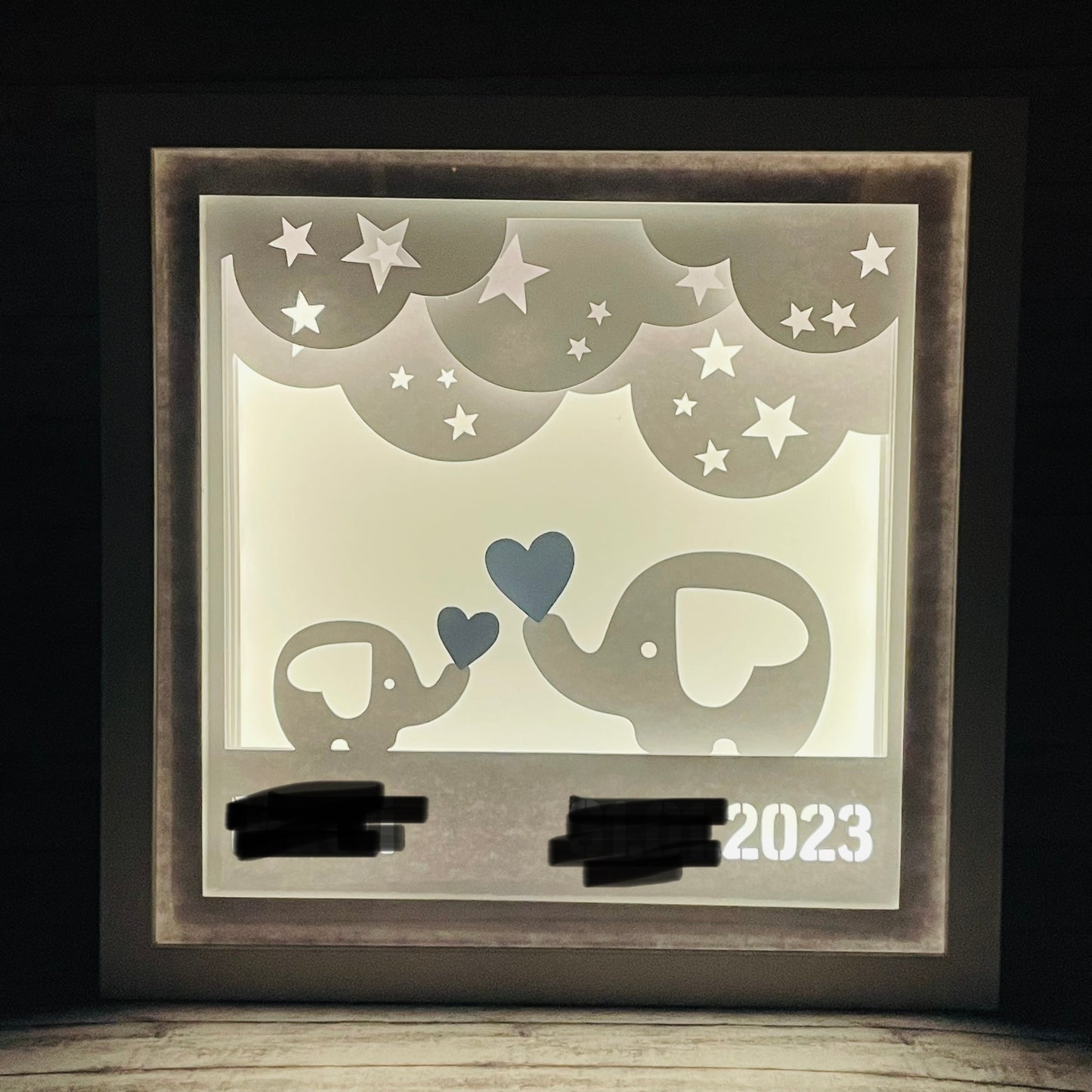 Lightbox - Elefant und Giraffe