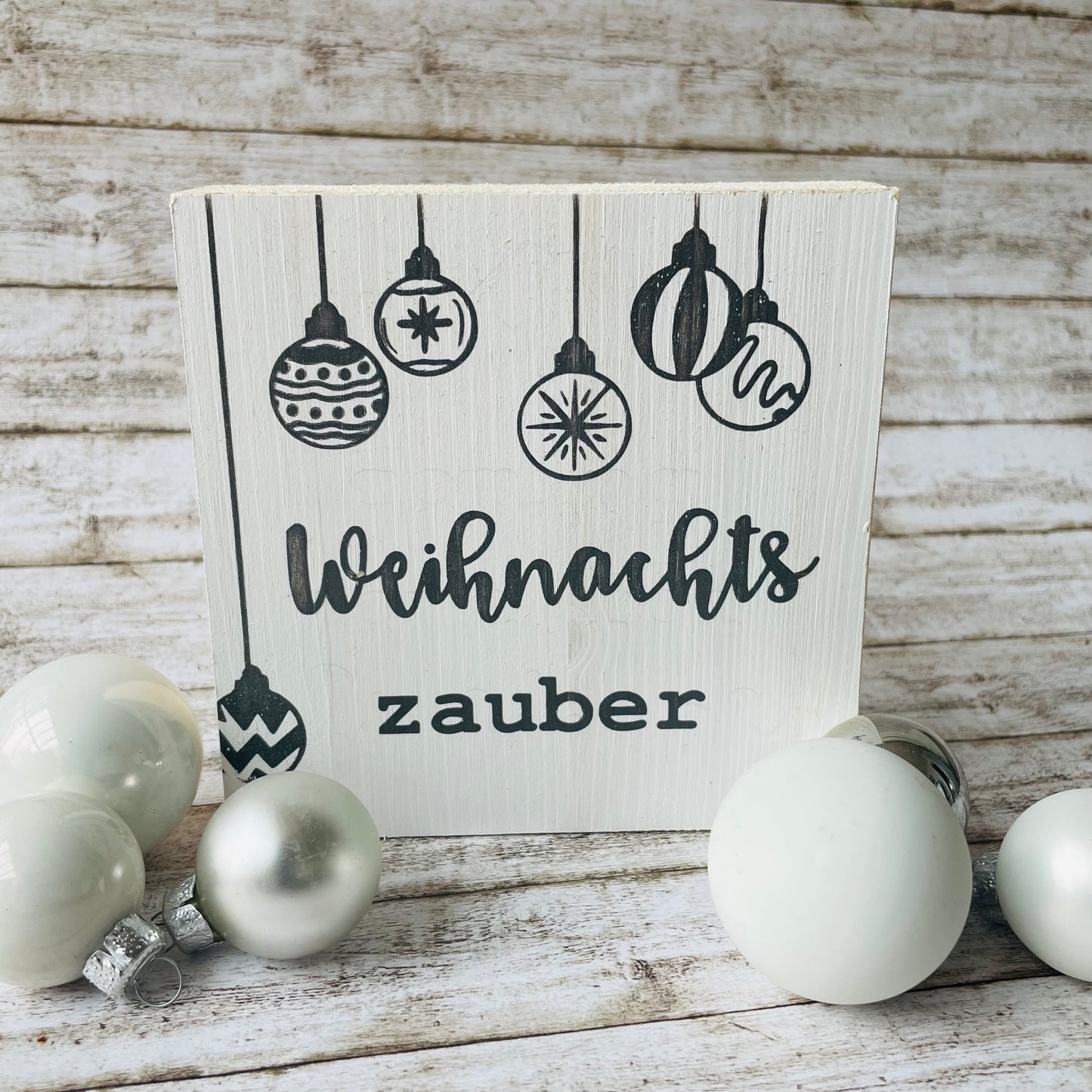 Holzblock - Weihnachtszauber