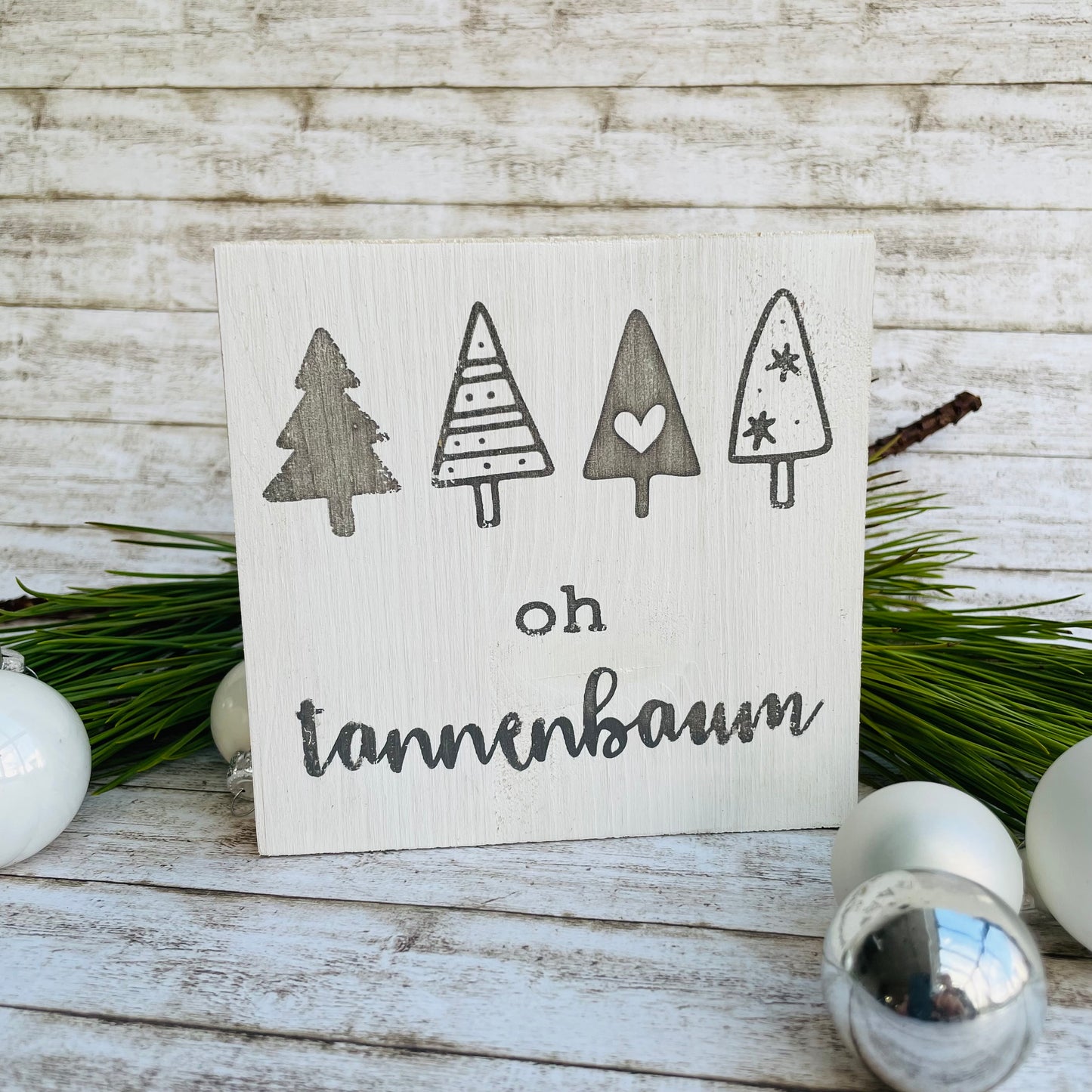 Holzblock - oh Tannenbaum