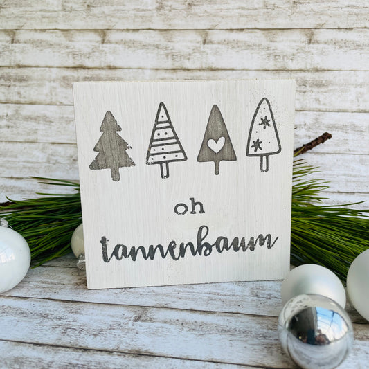 Holzblock - oh Tannenbaum