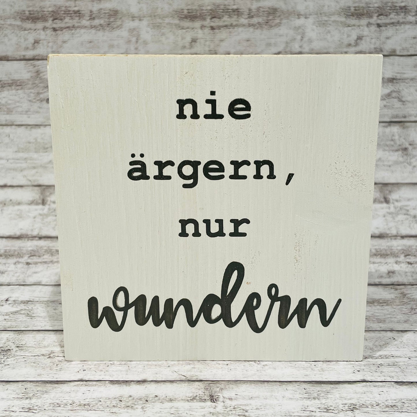 Holzblock - nie ärgern, nur wundern
