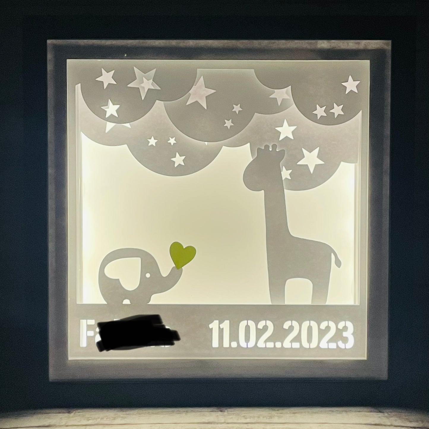 Lightbox - Elefant und Giraffe