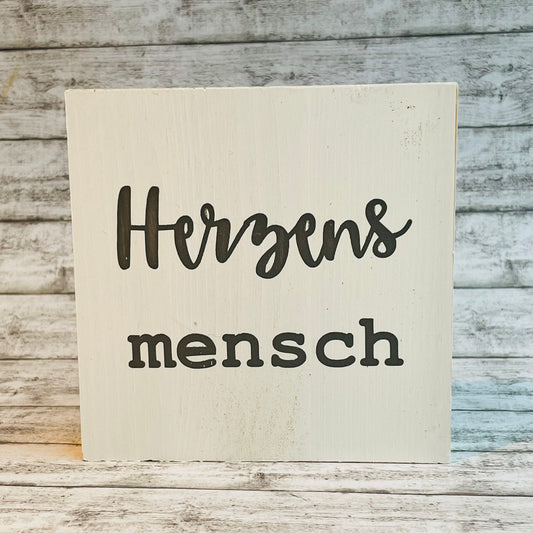 Holzblock - Herzensmensch