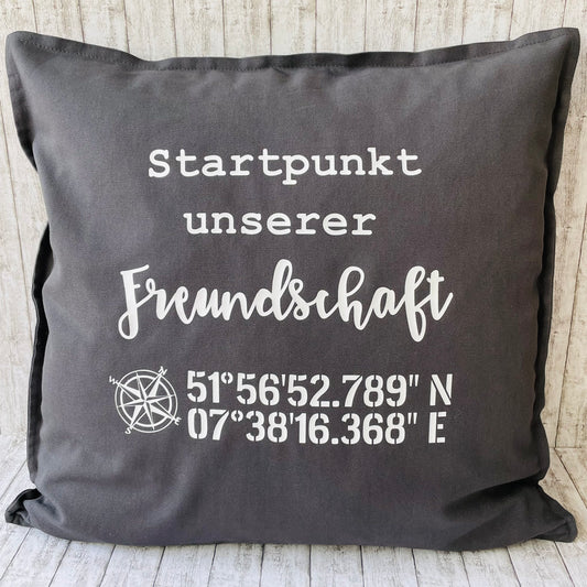 Kissen - Startpunkt unserer Freundschaft